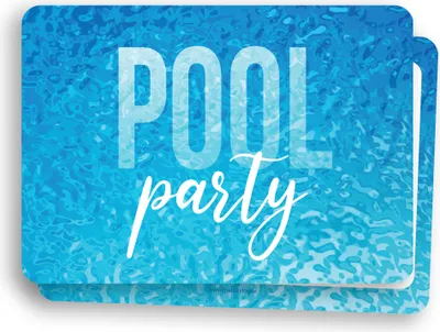 Produktbild von Friendly Fox Einladung Poolparty, 12 Einladungskarten zum Poolparty Kinder Geburtstag Jungen Mädchen, Einladung Party im Schwimmbad