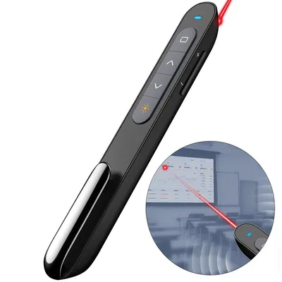 Produktbild von Kabelloser Präsentationszeiger,Präsentationsklicker,2,4-GHz-USB-Funkfernbedienung für PowerPoint,kompatibel mit Windows-und Mac-Systemen