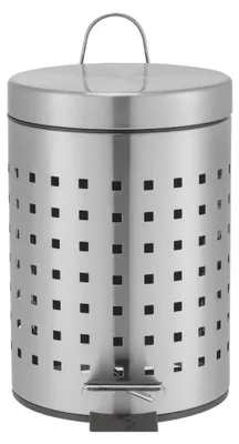 Produktbild von MSV Kosmetikeimer Silber Mülleimer Treteimer Abfalleimer - 3 Liter