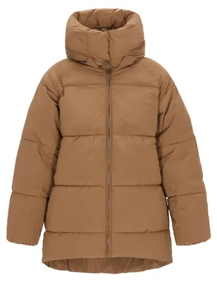 Produktbild von Damen Steppjacke mit Kapuze, Stehkragen und Reißverschluss, Sand, Größe S
