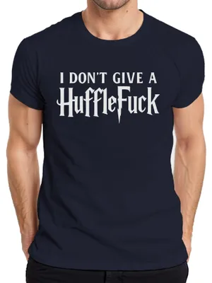Productafbeelding van Ik geef geen Hufflepuff, vrolijk Halloween, Harry Potter, cadeau voor heren, T-shirt, marineblauw, maat S