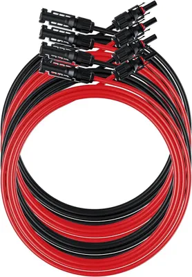 Produktbild von Solarpanel Verlängerungskabel - Solarkabel Set - 4er Pack 3 m Kabel - 4 mm² - Für Solaranlage