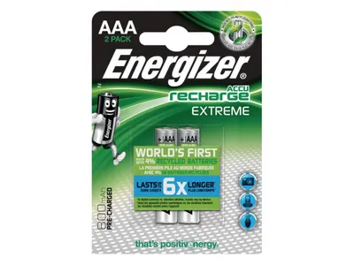 Produktbild von Akkus Energizer E300624300 AAA HR03 800 mAh Silber