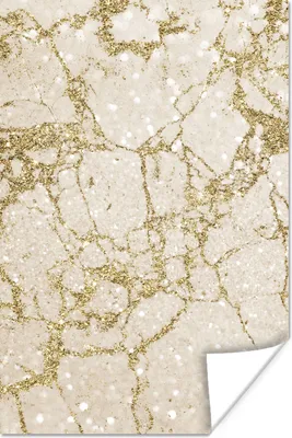 Produktbild von MuchoWow® Poster Marmor - Gold - Glitter 120x180 cm - Kunstposter