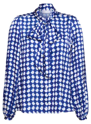 Produktbild von Rich & Royal (4) Printed blouse with bow recycled, midnight blue 781 781 38