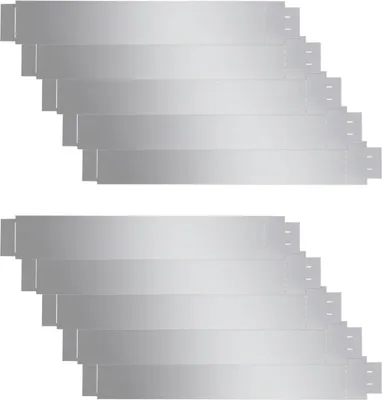 Immagine prodotto di vidaXL Set di 10 bordure flessibili in acciaio zincato 100x14 cm