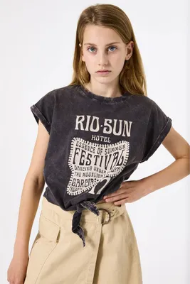 Produktbild von Garcia C52604 Kurzarm-t-shirt Grau 10-11 Years Mädchen Grau 10-11 Years