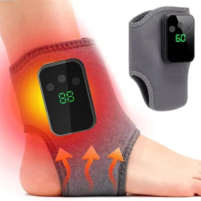 Produktbild von Beheizte Kniebandage mit Massagefunktion 5 Temperaturstufen 40–60°C kabellos wiederaufladbar Wärmetherapie Knieorthese mit Vibration