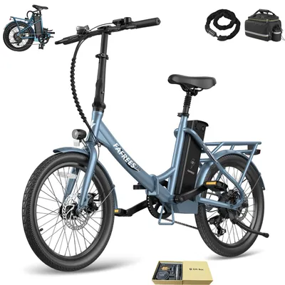Produktbild von E-Bike 20 zoll 155 - 195 cm Rostfreie Aluminiumlegierung 36 V 18,2 Ah 655,2 Wh bis zu 150 - 190 km 250 W mit 7 Gang Wasserdicht IPX4, Blau