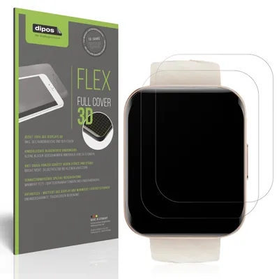 Produktbild von 2x Full Cover Schutzfolie matt für Mutoy Smartwatch 1.69 Zoll Panzerfolie Anti-Shock