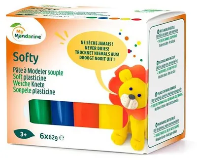 Produktbild von Avenue Mandarine Modelliermasse Softy mehrfarbig 6 St.