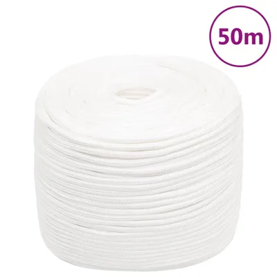 Image de vidaXL Corde de bateau blanc 10 mm 50 m polypropylène