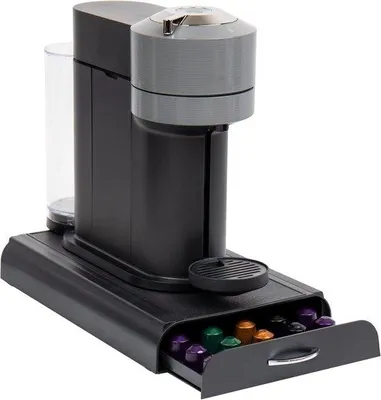 Productafbeelding van Famanu capsulehouder met 2 compartimenten voor capsules en accessoires - Zwart