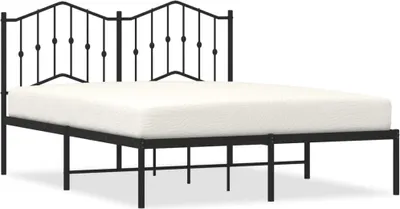 Obrázek produktu pro vidaXL Postel s čelem kovová černá 140x190 cm