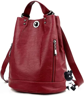 Productafbeelding van Dames Rugzak Handtas - Stijlvolle Tas - Dagelijks Gebruik - Elegant Design - 29 x 18 x 35 cm - Zwart