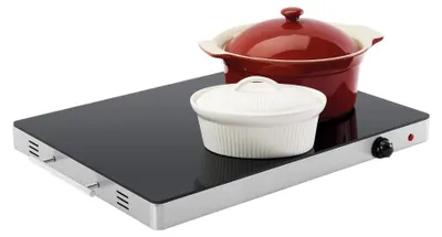 Produktbild von Warmhalteplatte Warmhalteplatte Speisenwärmer - 54 x 41 cm - 400 W - Antirutschfüße - Gastronomie und Catering