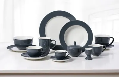 Produktbild von Suppenteller 22cm 6er Set Doppio anthrazit