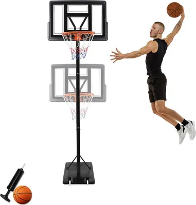 Produktbild von NAIZY Basketballkorb mit Ständer Basketball Hoop - Höhenverstellbarer 230 bis 305 cm Basketballkorb für Adults und Kinder - Basketballanlage