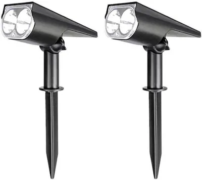 Obrázek produktu pro Sada 2 solárních reflektorů, čiré solární LED zahradní reflektory