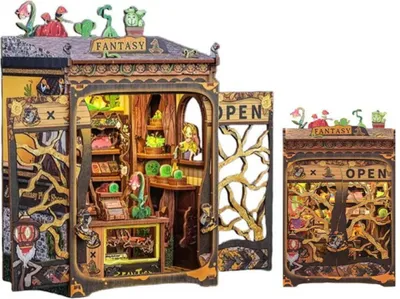 Obrázok produktu pre Habarri | DIY Book Nook - Fantastické rastliny - Puzzle 3D - Miniatúrny Domček s Nábytkom a LED Osvetlením