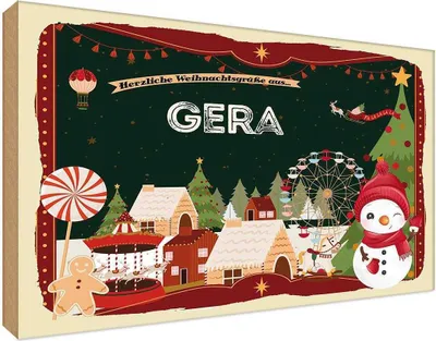 Produktbild von vianmo Holzschild 20x30 cm Weihnachten aus GERA