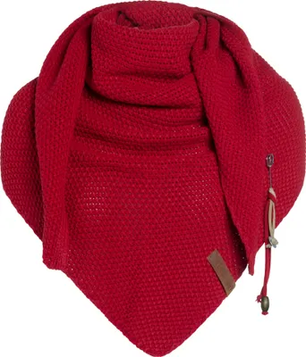 Produktbild von Knit Factory Coco Dreiecksschal - Bright Red - 190x85 cm