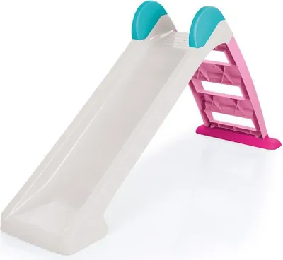 A children's slide on a white background.