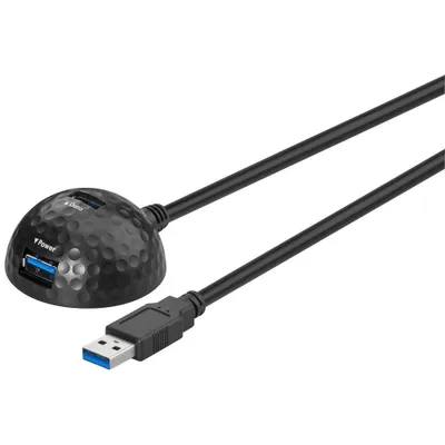 Produktbild von Goobay 95918, USB 3.2 Gen 1 (3.1 Gen 1) Type-A, USB 3.2 Gen 1 (3.1 Gen 1) Type-A, 5000 Mbit/s, Schwarz, Rundkabel, 1,5 m