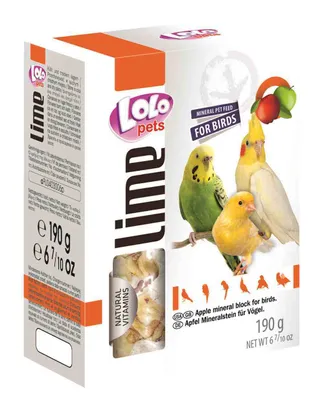 Image de LOLO PETS LIME - Limestone Apple Cube XXL Calcaire - pour perroquets 190g