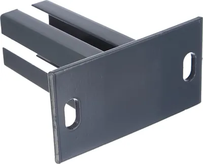 Zdjęcie produktu dla Uchwyt słupka Alberts do słupków narożnych do mat z podwójnym prętem, płyta 150 x 80 mm, mocowanie 55 x 55 mm, do słupków 60 x 60 mm, antracytowy