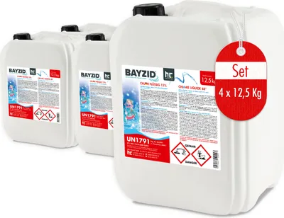 Produktbild von 4x12,5 kg BAYZID® Flüssigchlor 13% zur effektiven Pool Desinfektion