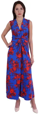 Produktbild von John Zack Blaues, geblümtes Kleid L