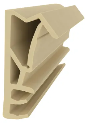Produktbild von Flügelfalzdichtung für Holzelemente - Beige - 10 Meter - Gummidichtung - 15 mm Falzhöhe - Tür- und Fensterdichtung - Zugluft- und Schallschutz