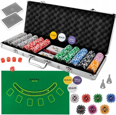 Produktbild von Poker - Satz mit 500 Chips in einer Schachtel HQ 23529