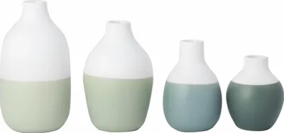 Produktbild von Mini Flaschenvasen grün 4er Set