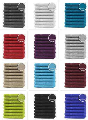 Produktbild von 8er Set Gästetücher Handtücher Duschtücher Badetücher Frottee 100% Baumwolle, Farbe:Silber, Produktart:Handtücher 50x100 cm
