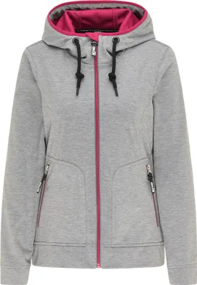Produktbild von Tavite damen funktionsjacke - grau melange dunkelpink Tavite damen funktionsjacke - grau melange dunkelpink, S