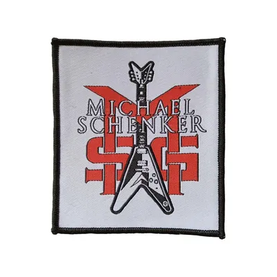 Productafbeelding van MSG (MICHAEL SCHENKER GROUP) - Gitaarlogo, patch, 10 x 8,7 cm.