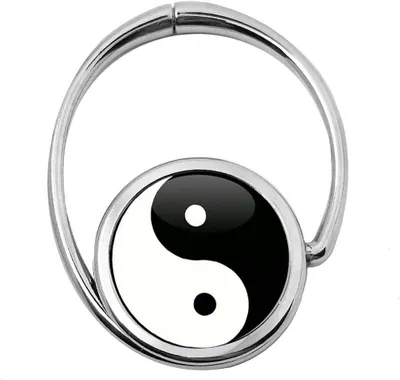 Productafbeelding van Opvouwbare tas houder Yin & Yang in zwart en wit