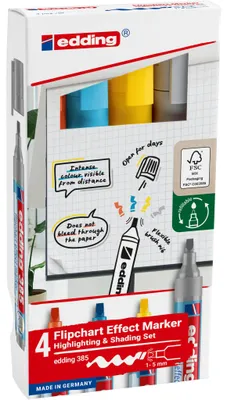 Produktbild von EDDING 385 Flipchart-Marker 1.0 - 5.0 mm farbsortiert
