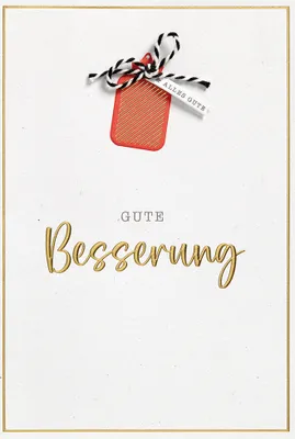Produktbild von Genesung Karte mit Umschlag, unverpackt, Gute Besserung, Wärmflasche
