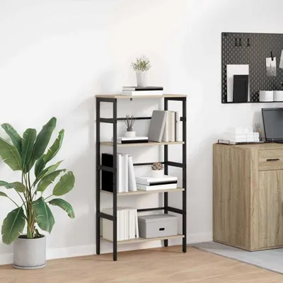 Obrázok produktu pre Maison Exclusive – Knihovňa s 3 policami, rozmer 60 x 29,5 x 115 cm, materiál: drevovláknitá doska