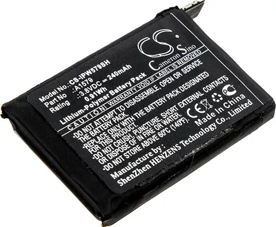 Obrázek produktu pro TECHTEK Baterie kompatibilní s [Apple] iWach 1 42mm, Watch 1st Gen 42mm nahrazuje A1579