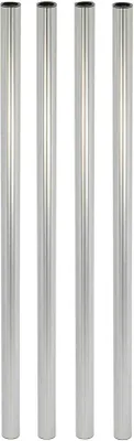 Produktbild von WAGNER Möbelbein/Möbelfuß TENO Starter-Set-4tlg. - Ø 30 x 700 mm, inkl. QuickClick® Gleiter & Zubehör, Edelstahl-Optik - 12117204