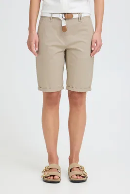 Produktbild von Oxmo OXChakira Damen Shorts Chino-Shorts Bermuda Baumwollmischung Regular Fit