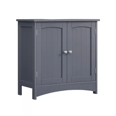 Productafbeelding van And OutdoorMatch Badkamerkast Marlee – 2 deuren – verstelbaar legplank – landelijke stijl – 60 x 30 x 60 cm – grijs