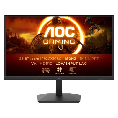 Zdjęcie produktu dla AOC G1 24G15N2, 60,5 cm (23.8"), 1920 x 1080 px, Full HD, LCD, 4 ms, Czarny