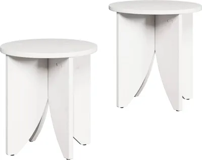 Image de Table basse 2 pcs Blanc