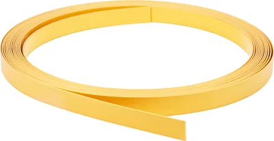 A roll of gold-colored PVC trim with adhesive backing.