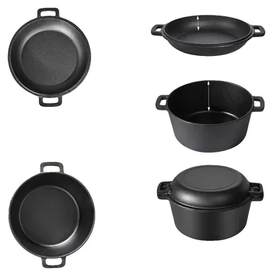 Immagine prodotto di Pentola in ghisa, grande capienza, compatibilità versatile, 1 set